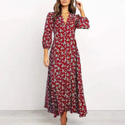 Midi Dress – Button Front Floral Print – Effortless Summer Charm 1