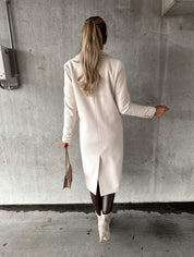 Wool Blend Coat – Double-Breasted – Elegant Winter Style