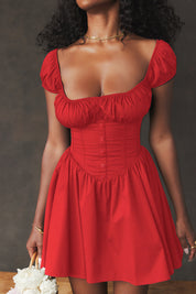 Mini Dress – Ruched Bodice – Feminine Day-to-Night Style