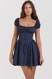 Mini Dress – Ruched Bodice – Feminine Day-to-Night Style