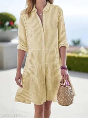 Oversized Dress – Striped Design – Casual Weekend Chic 2