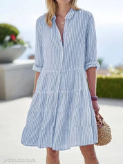 Oversized Dress – Striped Design – Casual Weekend Chic 3