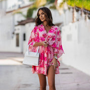 Mini Dress – Bold Floral Print – Resort & Summer Style