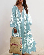 Retro Print Dress – V-Neck – Casual Summer Outing Style 0