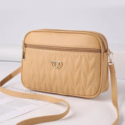 Crossbody Bag – Quilted Faux Leather – Cute Minimalist Design