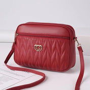 Crossbody Bag – Quilted Faux Leather – Cute Minimalist Design