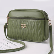 Crossbody Bag – Quilted Faux Leather – Cute Minimalist Design