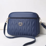 Crossbody Bag – Quilted Faux Leather – Cute Minimalist Design