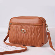 Crossbody Bag – Quilted Faux Leather – Cute Minimalist Design