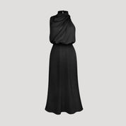 Satin Maxi Dress – Halter Neck – Elegant Wedding Guest Look 2