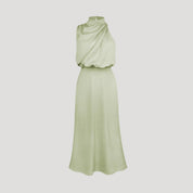 Satin Maxi Dress – Halter Neck – Elegant Wedding Guest Look 6
