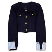 Suit Jacket – Splicing Design – Chic Office or Casual Look 0
