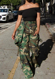 Cargo Pants – Detachable Pocket Detail – High Waist Street Look