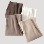 Wide-leg knit pants
