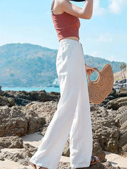 Wide Leg Linen Pants – High Waist – Effortless Summer Style 3
