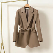 Women’s Blazer – Relaxed Fit – Belted Waist – Single Button 2