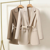 Women’s Blazer – Relaxed Fit – Belted Waist – Single Button 3