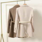 Women’s Blazer – Relaxed Fit – Belted Waist – Single Button 4