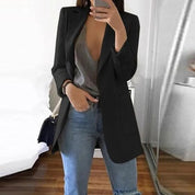 Women’s Blazer – Tailored Fit – Notched Lapel – Single-Breasted – Hip Length Wool Blend 0