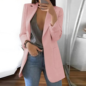 Women’s Blazer – Tailored Fit – Notched Lapel – Single-Breasted – Hip Length Wool Blend 3