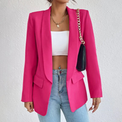 Women’s Blazer – Tailored Fit – Notched Lapel – Single Button – Flap Pockets 4