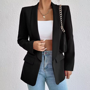 Women’s Blazer – Tailored Fit – Notched Lapel – Single Button – Flap Pockets 5