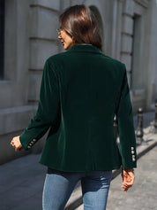 Women’s Blazer – Tailored Fit – Velvet Finish – Single-Breasted with Notched Lapels 1