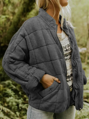 Women's Oversized Jacket Dark Gray Size M Polyester 0