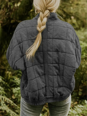 Women's Oversized Jacket Dark Gray Size M Polyester 1