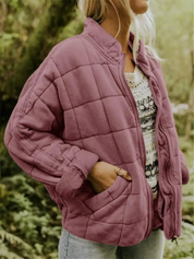 Women's Oversized Jacket Dark Gray Size M Polyester 12
