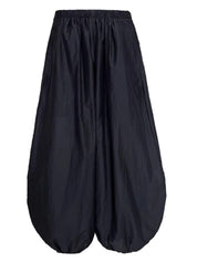 Women's Wide Leg Pants White Size M Cotton 5