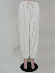 Women's Wide Leg Trousers Black Size M Polyester 10