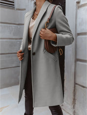 Women's Wool Long Coat - Elegant Winter Coat for Women 3