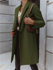 Women's Wool Long Coat - Elegant Winter Coat for Women 4