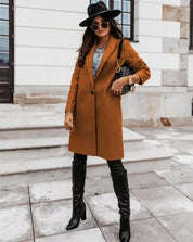 Women's Wool Long Coat - Elegant Winter Coat for Women 6