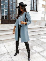Women's Wool Long Coat - Elegant Winter Coat for Women 7
