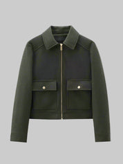 Zipper Jacket – Long Sleeve – Chic Winter Layering Piece 1