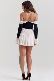 Mini Dress – Off-Shoulder Bow Detail – Romantic Cocktail Look