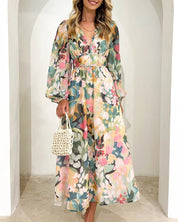 Maxi Dress – Soft Floral Print – Elegant Daywear