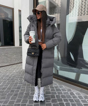 Puffer Coat – Longline Quilted Design – Winter Warmth Style