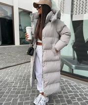 Puffer Coat – Longline Quilted Design – Winter Warmth Style