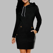 Sweater Dress – Hooded Style – Casual Everyday Look