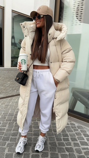 Puffer Coat – Longline Quilted Design – Winter Warmth Style