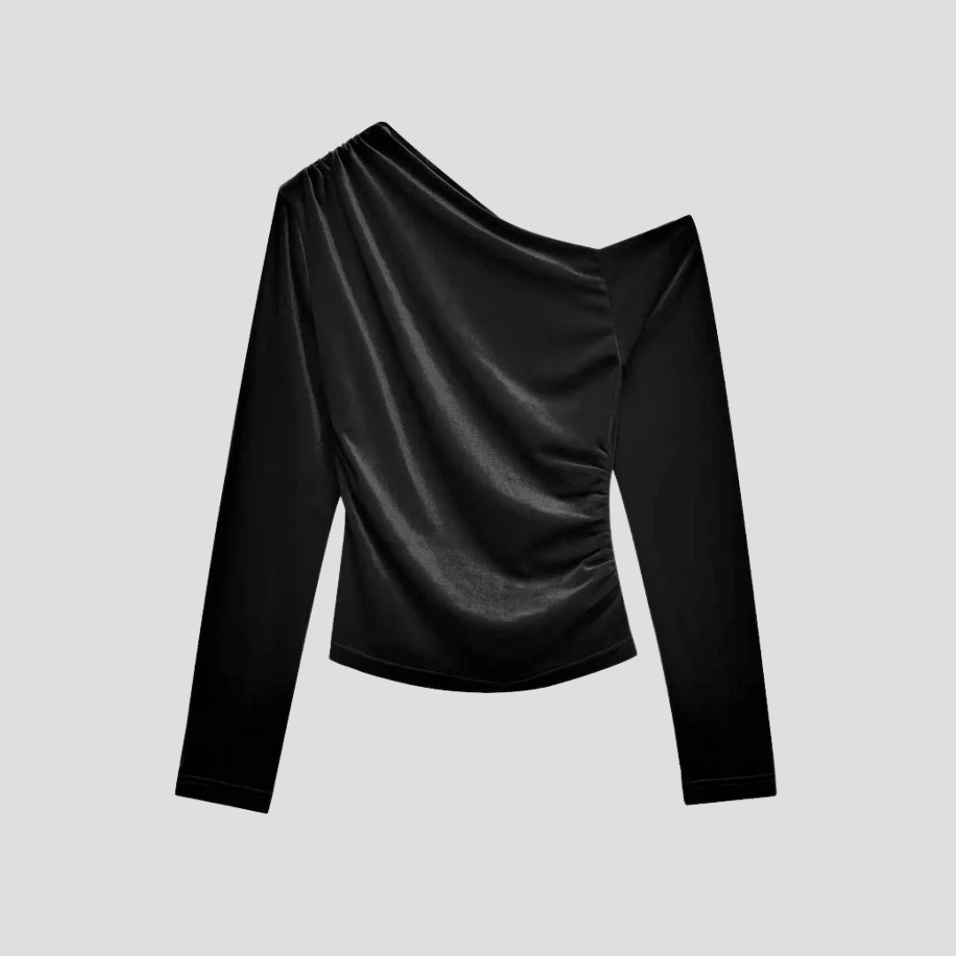 Velvet Top – One Shoulder – Elegant Party Style