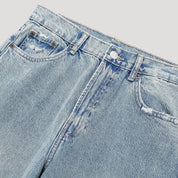 Straight Leg Jeans – Washed Denim – Minimal Everyday Style