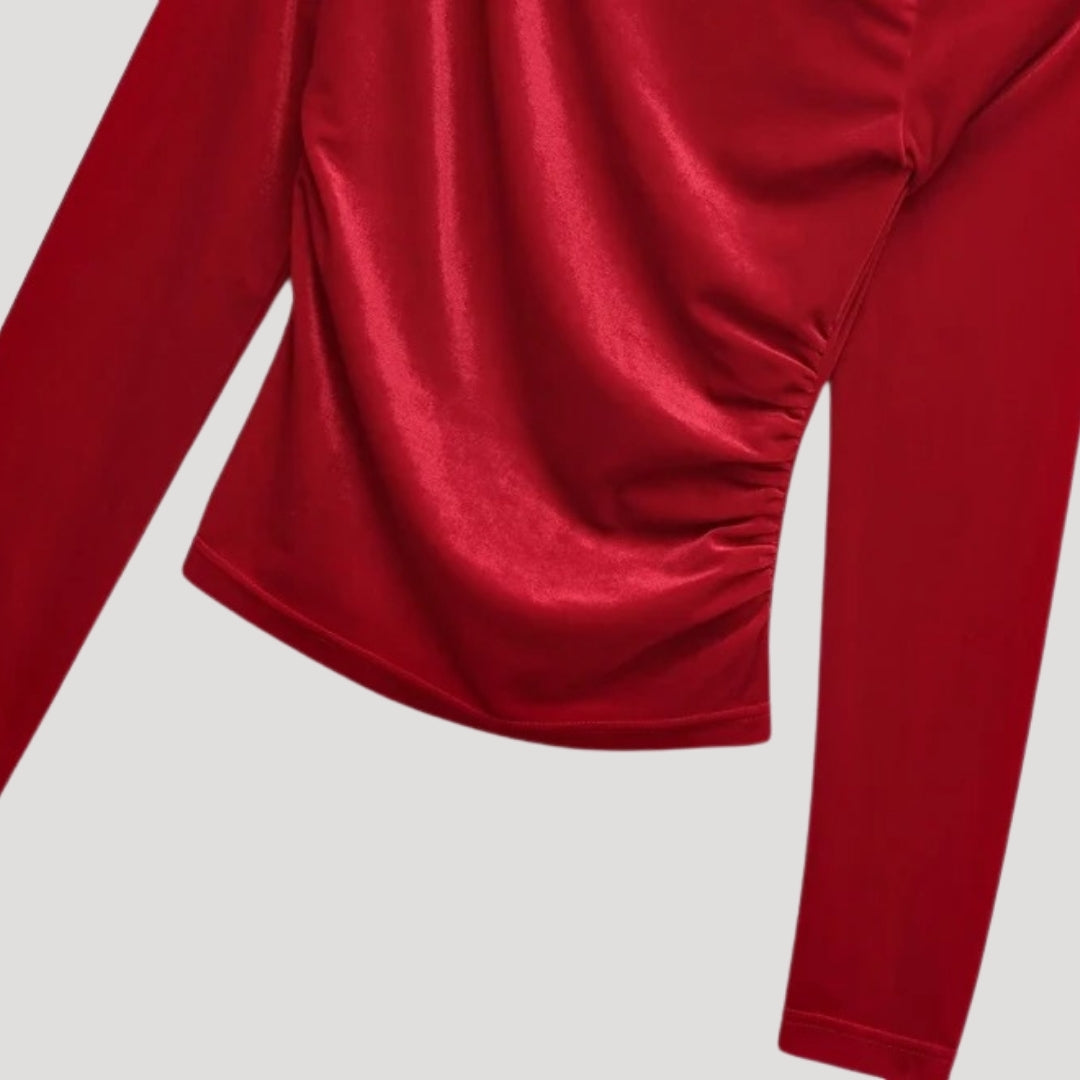 Velvet Top – One Shoulder – Elegant Party Style