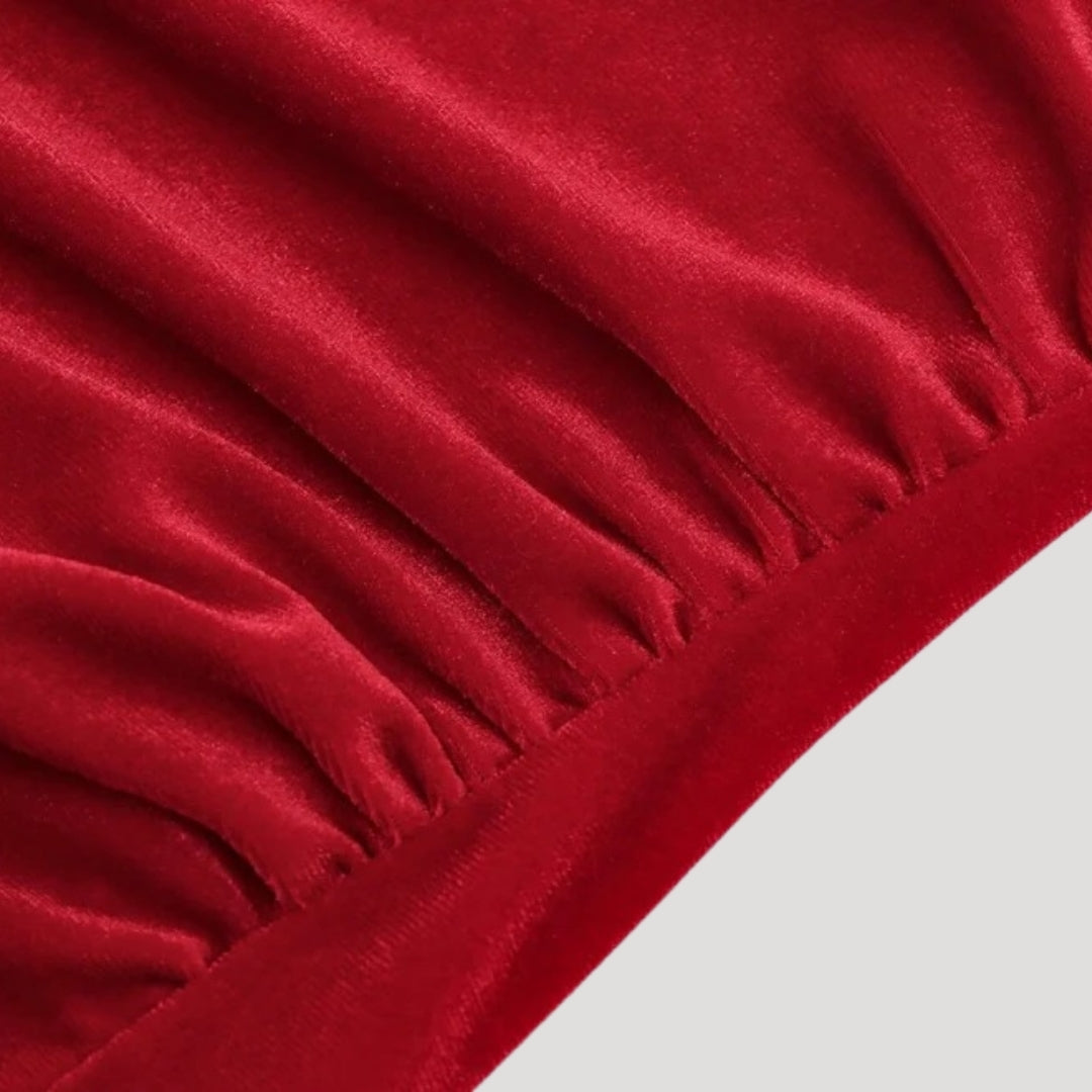 Velvet Top – One Shoulder – Elegant Party Style