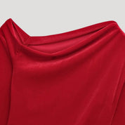 Velvet Top – One Shoulder – Elegant Party Style