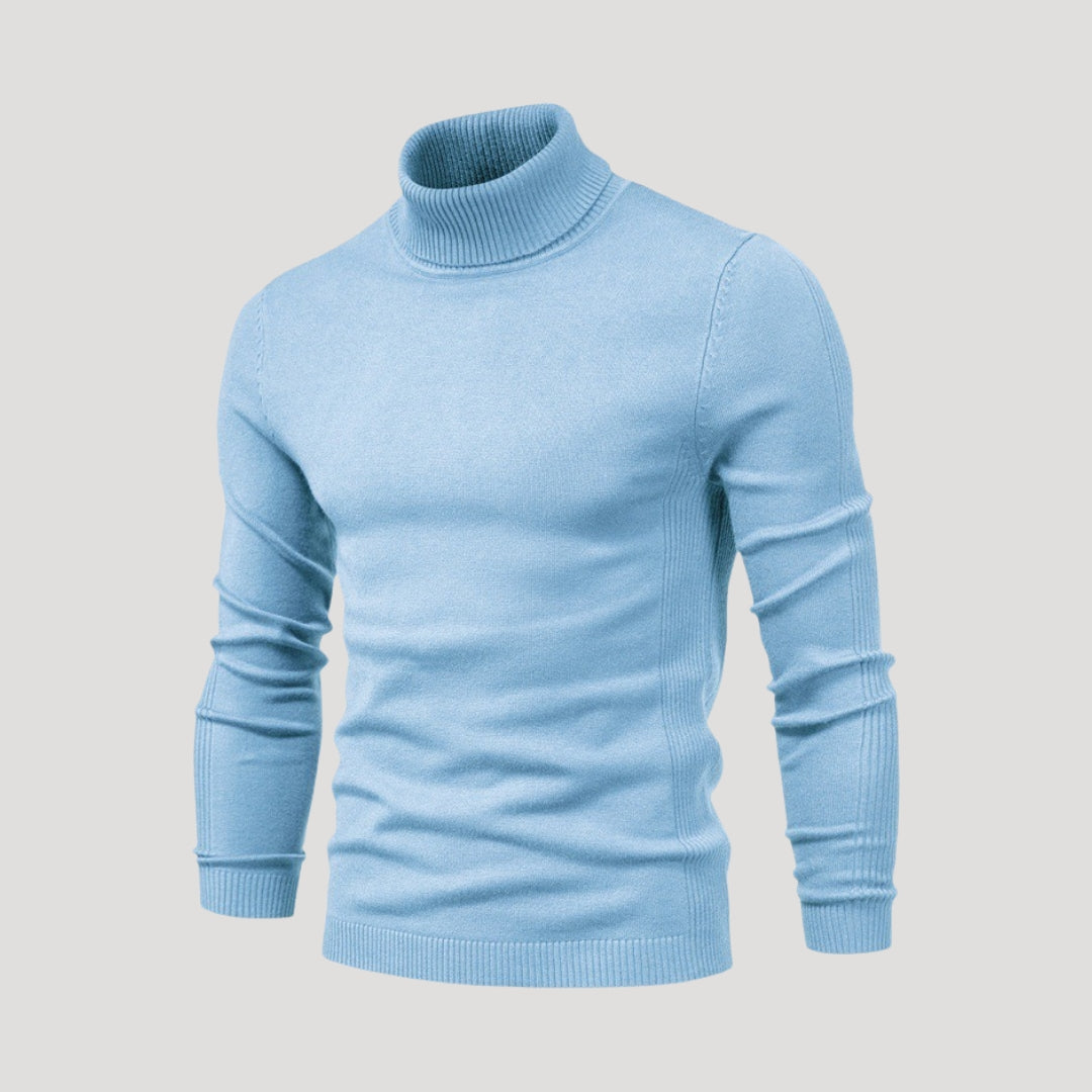 Turtleneck Knit Sweater – Slim Fit – Lightweight Winter Layer