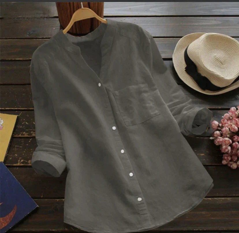 Button-Up Blouse – Relaxed Fit – Casual Everyday Style